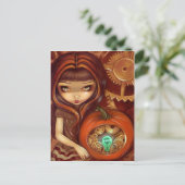 Postkarte "A Clockwork Pumpkin" (Stehend Vorderseite)