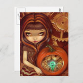 Postkarte "A Clockwork Pumpkin" (Vorne/Hinten)