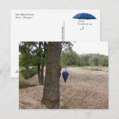 Postkarte - "abhän gen" (Vorne/Hinten)