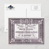 Postkarte Absinthe Duval (Vorne/Hinten)