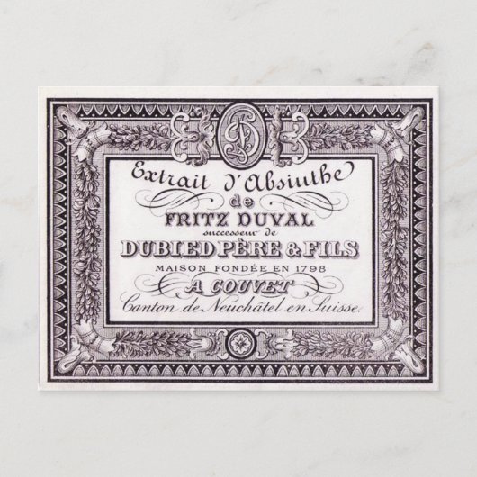 Postkarte Absinthe Duval (Vorderseite)