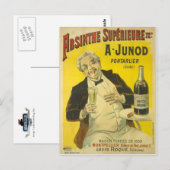 Postkarte Absinthe Junod (Vorne/Hinten)