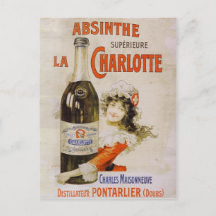 Postkarte Absinthe La Charlotte