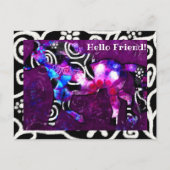 Postkarte - Abstrakte Hornmalerei (Vorderseite)