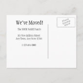 Postkarte Adressenänderung (Rückseite)
