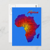 Postkarte Afrika (Vorne/Hinten)