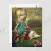 Postkarte "Alice and the Bosch Birds" (Vorne/Hinten)