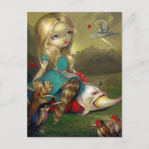 Postkarte "Alice and the Bosch Birds"
