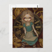 Postkarte "Alice in Clockwork" (Vorne/Hinten)