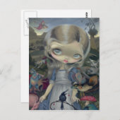 Postkarte "Alice in einem Bosch Wonderland" (Vorne/Hinten)