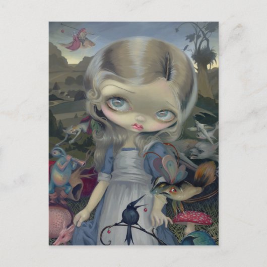 Postkarte "Alice in einem Bosch Wonderland" (Vorderseite)