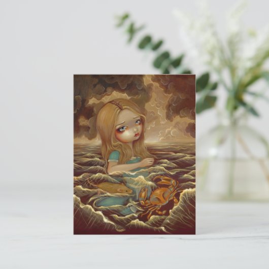 Postkarte "Alice in the Pool of Tars" (Stehend Vorderseite)