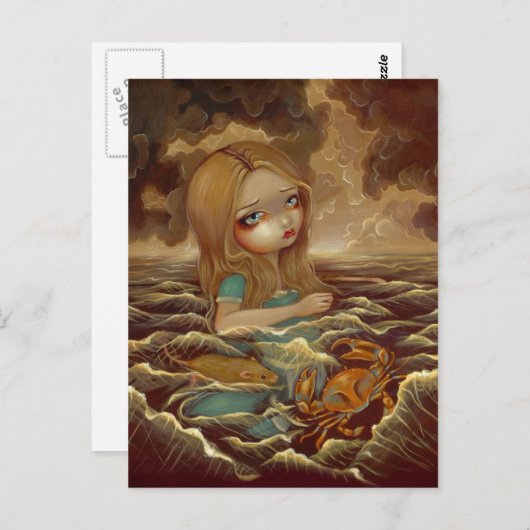 Postkarte "Alice in the Pool of Tars" (Vorne/Hinten)
