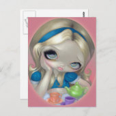 Postkarte "Alice's Tea Party" (Vorne/Hinten)