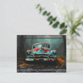 Postkarte Altes Auto (Stehend Vorderseite)