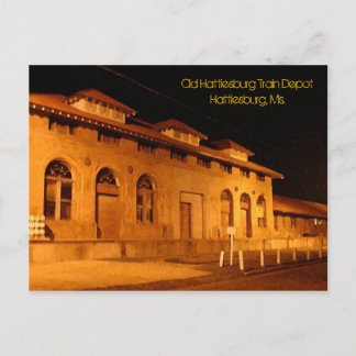 Postkarte Altes Hattiesburg Bahnhof Hattiesbur...