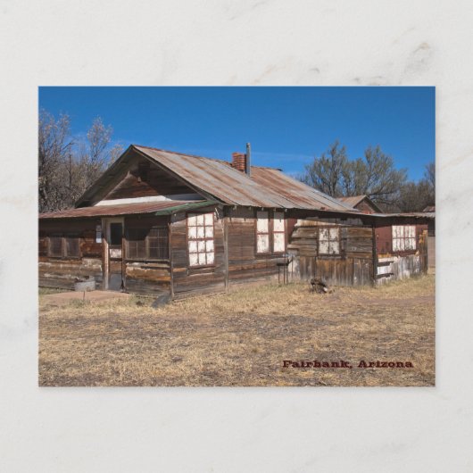 Postkarte: Altes Holzhaus Postkarte (Vorderseite)