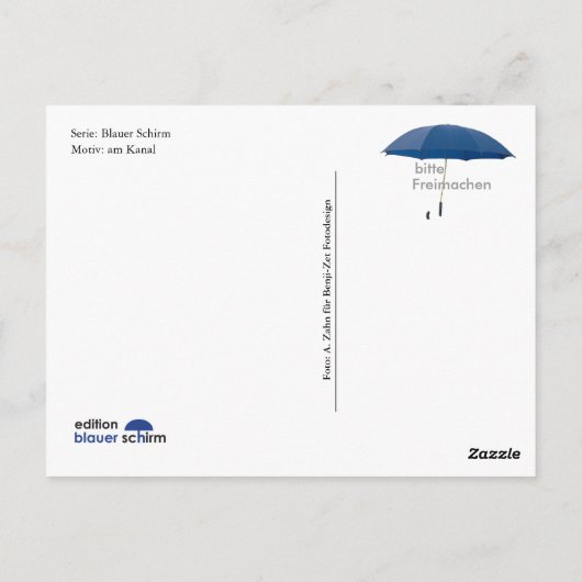 Postkarte - am Kanal (Rückseite)