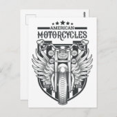 Postkarte "American Motocycle" (Vorne/Hinten)