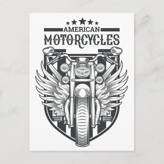 Postkarte "American Motocycle" (Vorderseite)