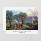 Postkarte - AMERIKANISCHES GEHÖFT: Herbst (Vorne/Hinten)