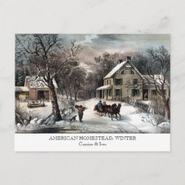 Postkarte - AMERIKANISCHES HAUSHALT: Winter