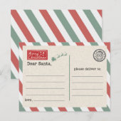 Postkarte an den Weihnachtsmann (Vorne/Hinten)