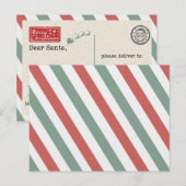Postkarte an den Weihnachtsmann (Vorne/Hinten)