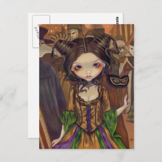 Postkarte "An der Masquerade Ball" (Vorne/Hinten)
