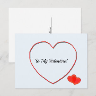 Postkarte - An meinen Valentinstag Herzform