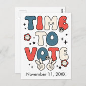 Postkarte an Wähler Zeit zur Abstimmung Erinnerung (Vorne/Hinten)