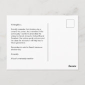 Postkarte an Wähler Zeit zur Abstimmung Erinnerung (Rückseite)