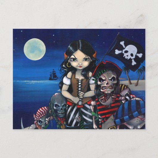 Postkarte "Ankunft der Verdammten" (Vorderseite)