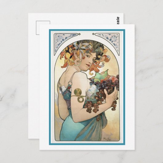 Postkarte - Ansammlung Obst (Vorne/Hinten)