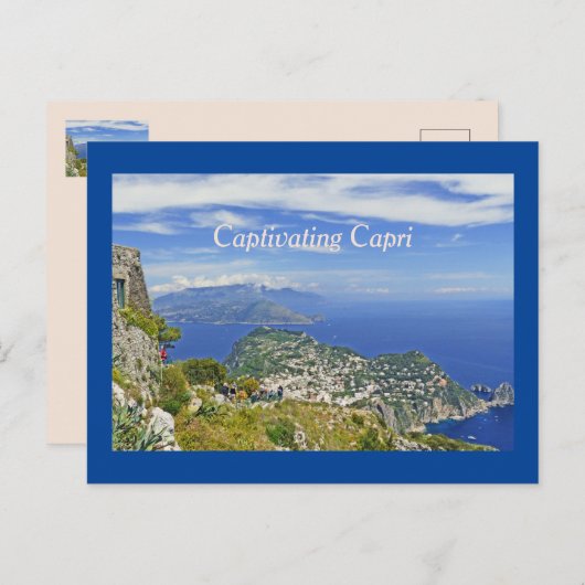 Postkarte/ Ansicht Capri von oben Monte Solaro Postkarte (Vorne/Hinten)