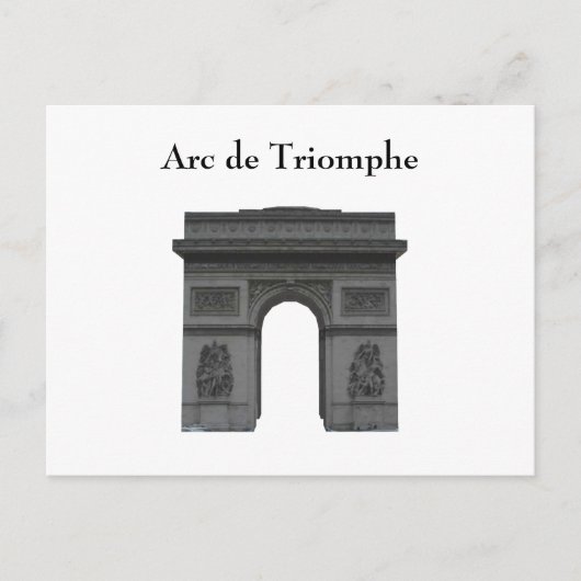 Postkarte: Arc de Triomphe Postkarte (Vorderseite)