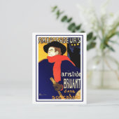 Postkarte: Aristide Bruant von Toulouse-Lautrec Postkarte (Stehend Vorderseite)