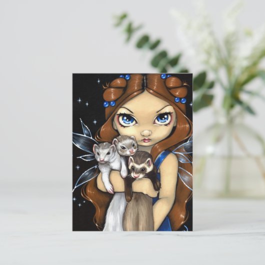 Postkarte "Armful of Ferrets" (Stehend Vorderseite)
