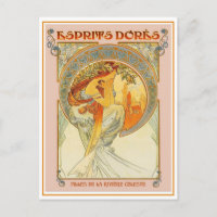 Postkarte - Art Nouveau Esprits Dores