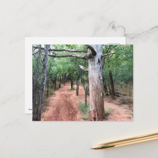 Postkarte Art Tür und Weg (Vorderseite/Rückseite Beispiel)