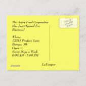 POSTKARTE ~ ASIATISCHES (Rückseite)