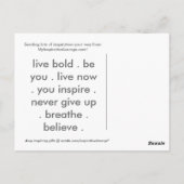 Postkarte atmen (Rückseite)