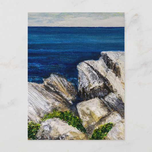 Postkarte - Auf den Felsen (Vorderseite)