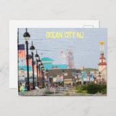 Postkarte auf der Promenade in Ocean City, New Jer (Vorne/Hinten)