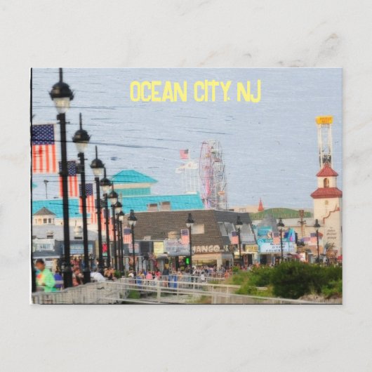Postkarte auf der Promenade in Ocean City, New Jer (Vorderseite)