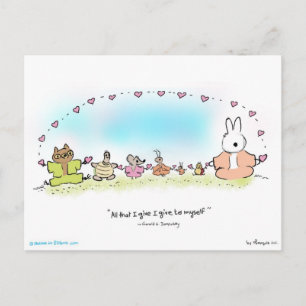 Postkarte auf der Schenkung