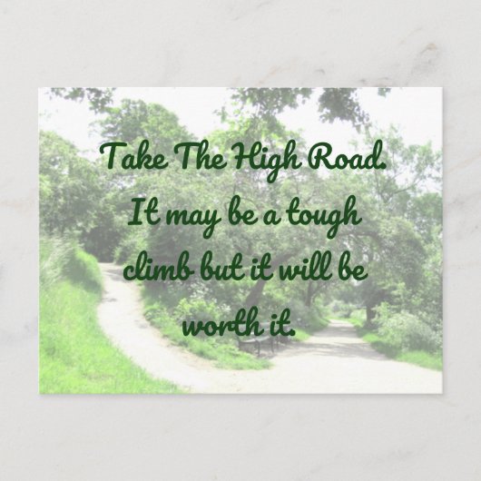 Postkarte auf hoher Straße Motivierend (Vorderseite)