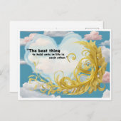 Postkarte auf Liebe halten (Vorne/Hinten)