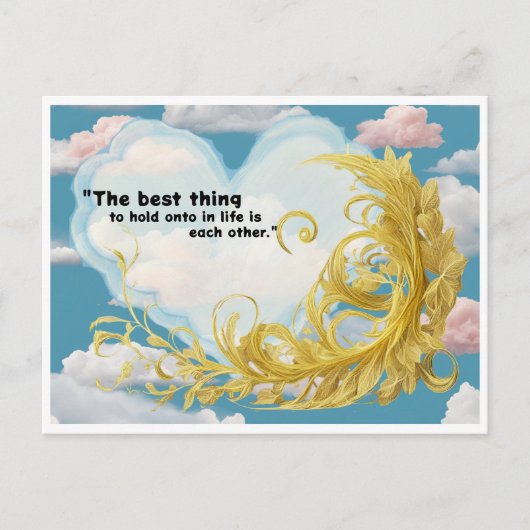 Postkarte auf Liebe halten (Vorderseite)