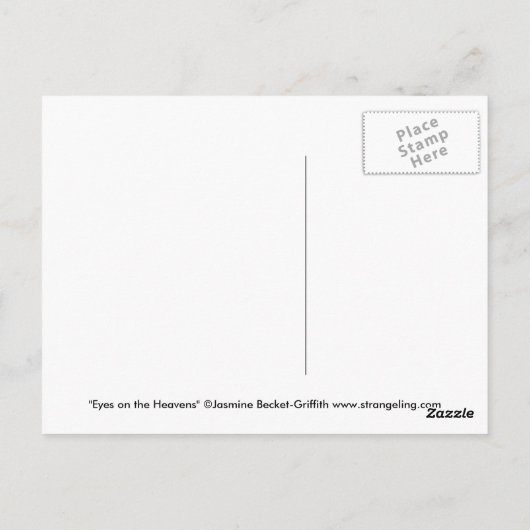 Postkarte "Augen am Himmel" (Rückseite)